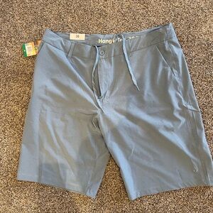 Hang Ten Men's Light Blue Flat Front Shorts